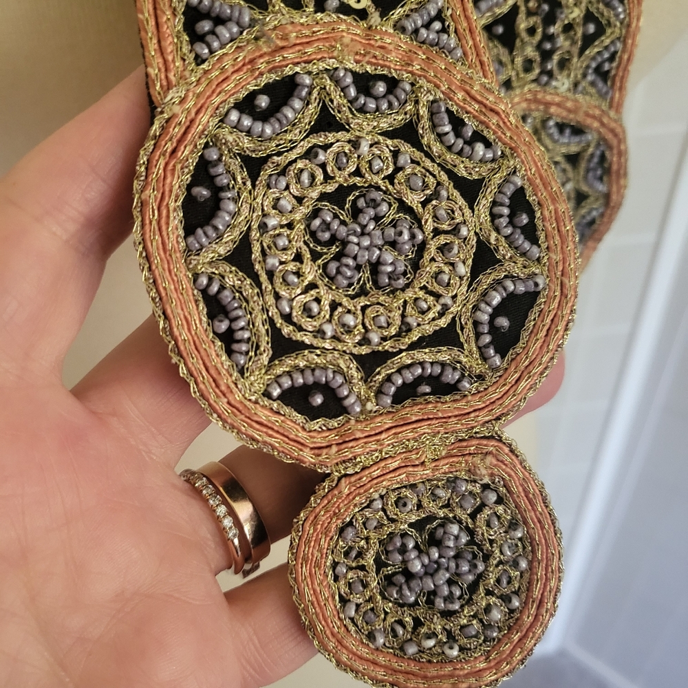 Vintage Beaded Hook Closure Belt - Picture 2 of 6
